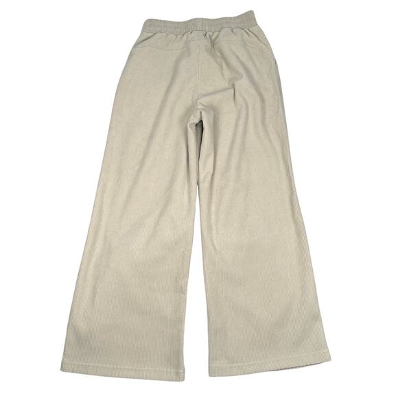 Halara Corduroy Pants Women’s Small Cream Beige Wide Leg Pull-On Lounge NWT New - Picture 2 of 11